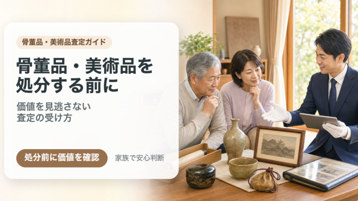 生前整理で骨董品・美術品を処分する前に｜価値を見逃さない査定の受け方