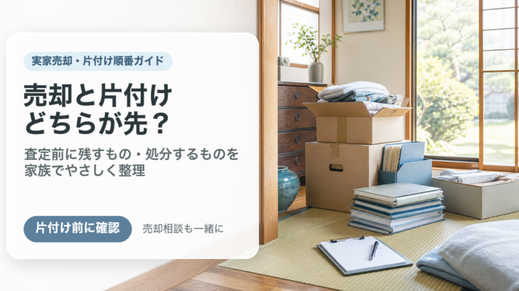 実家売却と片付けはどちらが先？査定前に残すもの・処分するものの分け方