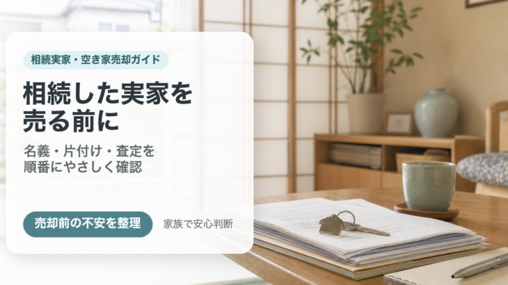 相続した実家を売る前にやること｜名義・片付け・不動産査定の順番