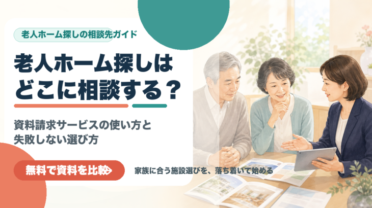 老人ホーム探しはどこに相談する？資料請求サービスの使い方と失敗しない選び方